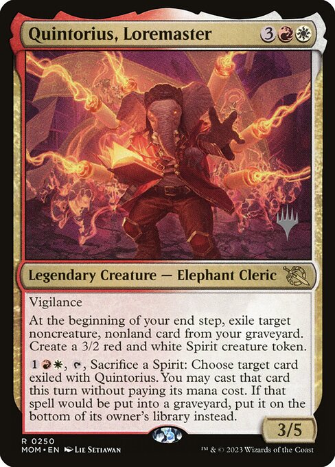 MTG Quintorius, Loremaster PMOM 250p Promo Pack Foil