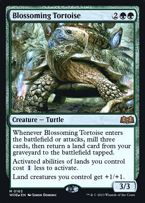 MTG Blossoming Tortoise PWOE 163s Prerelease Foil
