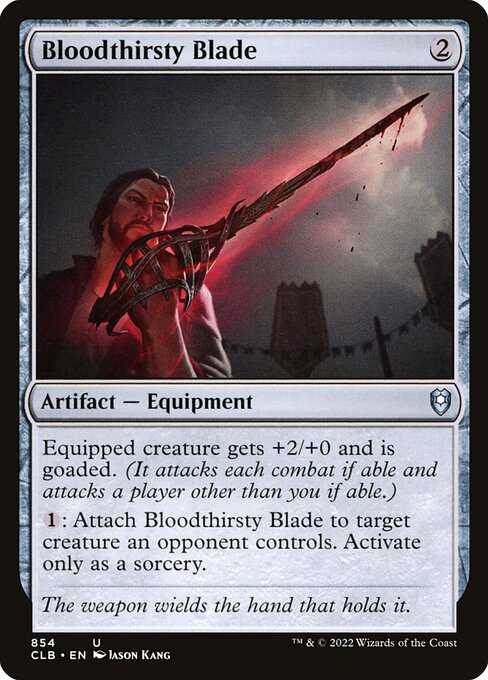 MTG Bloodthirsty Blade CLB 854 Commander Deck Nonfoil
