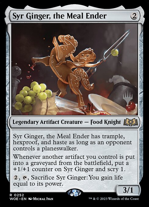 MTG Syr Ginger, the Meal Ender PWOE 252p Promo Pack Foil