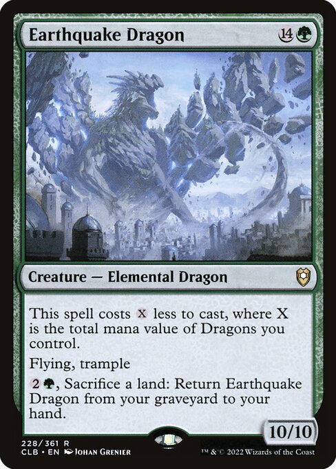 MTG Earthquake Dragon CLB 228 Regular Foil