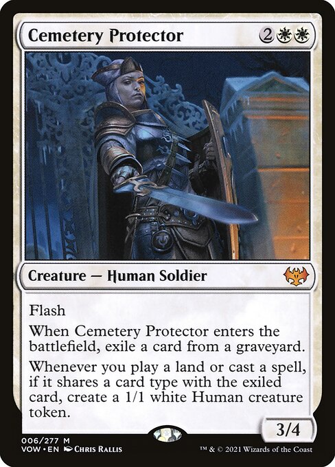 MTG Cemetery Protector VOW 006 Standard Nonfoil front
