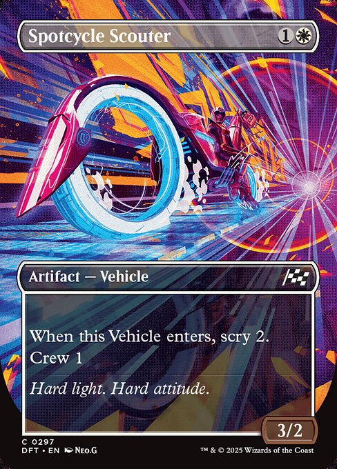 MTG Spotcycle Scouter DFT 297 Borderless Revved Up Foil
