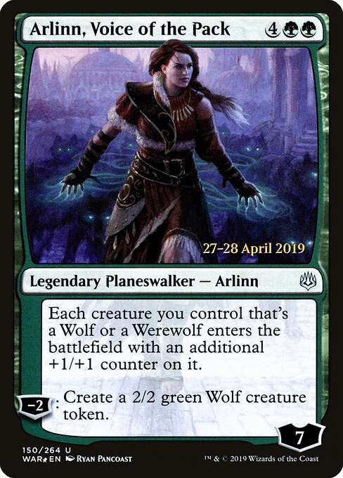 MTG Arlinn, Voice of the Pack PWAR 150S Prerelease Promo Foil front
