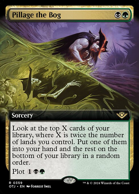 MTG Pillage the Bog OTJ 359 Extended Art Foil