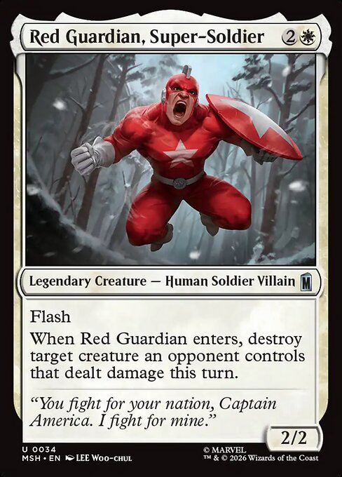 MTG Red Guardian, Super-Soldier MSH 034 Regular Foil