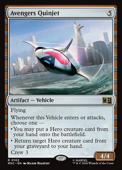 MTG Avengers Quinjet MSC 102 Regular Surge Foil