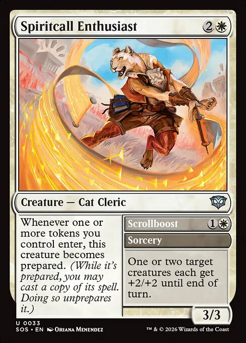 MTG Spiritcall Enthusiast // Scrollboost SOS 033 Regular Nonfoil