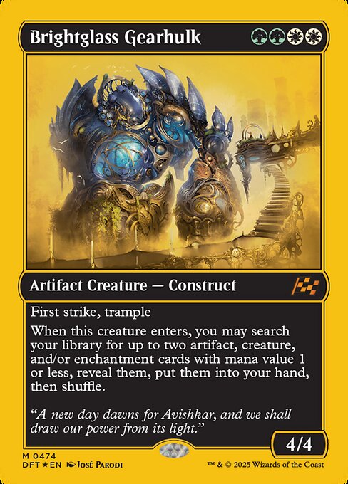 MTG Brightglass Gearhulk DFT 474 Regular First-Place Foil
