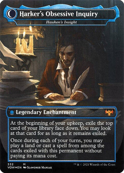 MTG Jacob Hauken, Inspector // Hauken's Insight VOW 332 Dracula Series Nonfoil reverse