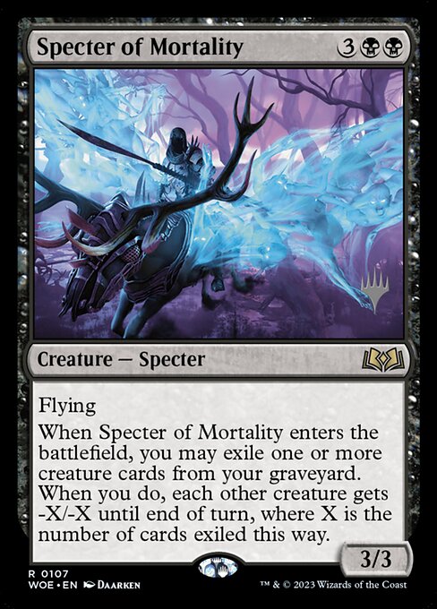 MTG Specter of Mortality PWOE 107p Promo Pack Nonfoil