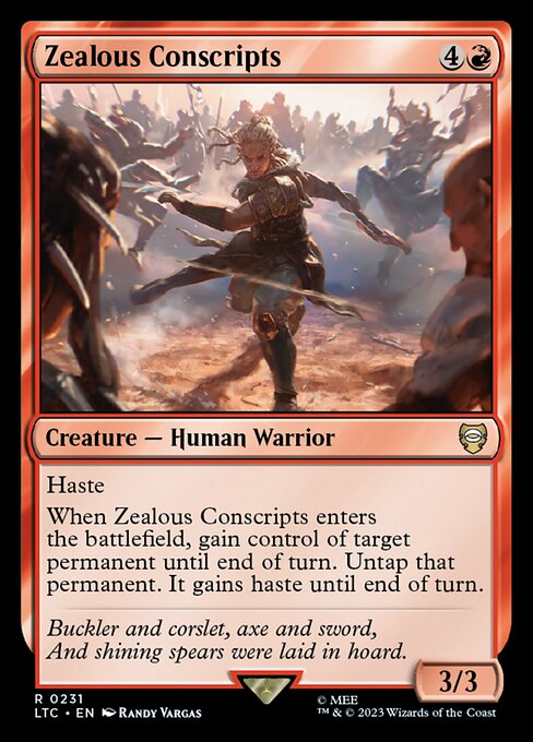 MTG Zealous Conscripts LTC 231 Alternate Art Nonfoil