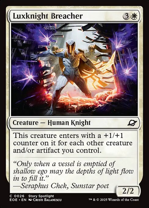 MTG Luxknight Breacher EOE 026 Regular Foil