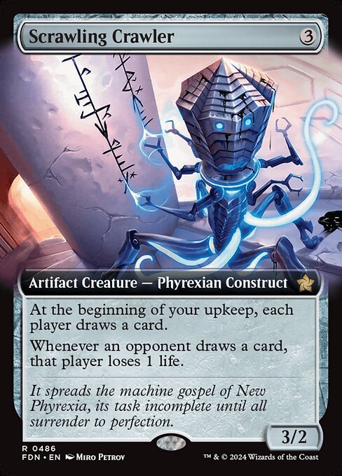 MTG Scrawling Crawler FDN 486 Extended Art Foil