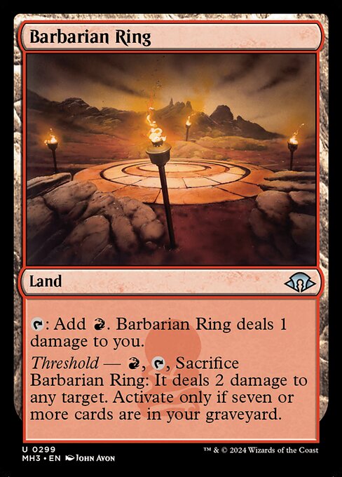 MTG Barbarian Ring MH3 299 Regular Foil