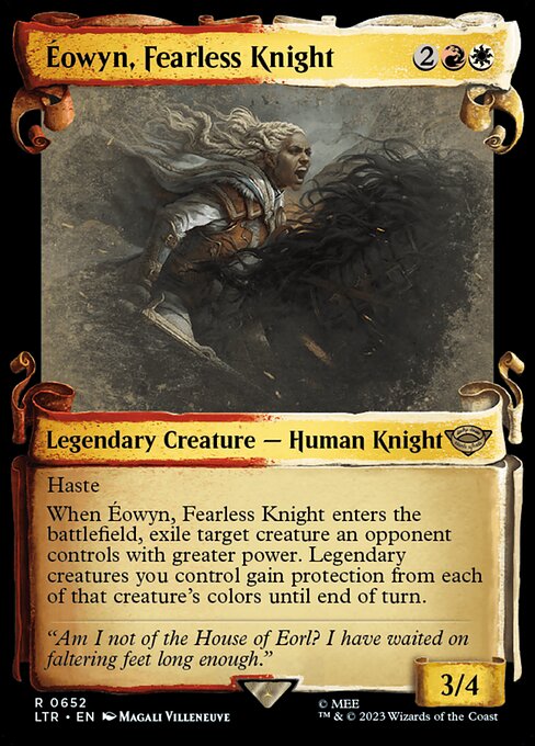 MTG Éowyn, Fearless Knight LTR 652 Showcase Scrolls of Middle-earth Nonfoil