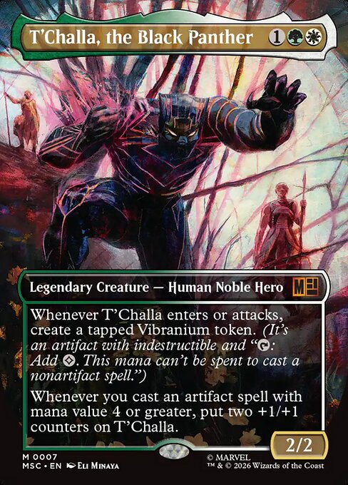 MTG T'Challa, the Black Panther MSC 007 Borderless Foil