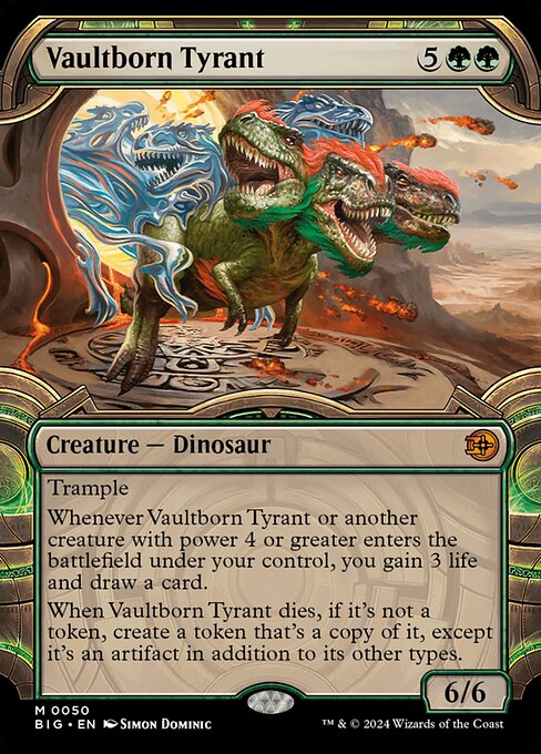 MTG Vaultborn Tyrant BIG 050 Showcase Vault Frame Foil