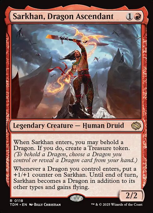 MTG Sarkhan, Dragon Ascendant TDM 118 Regular Nonfoil