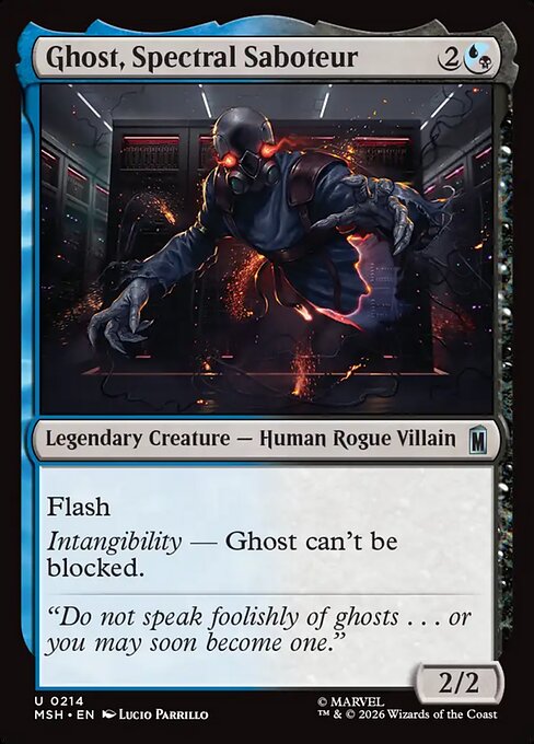 MTG Ghost, Spectral Saboteur MSH 214 Regular Nonfoil