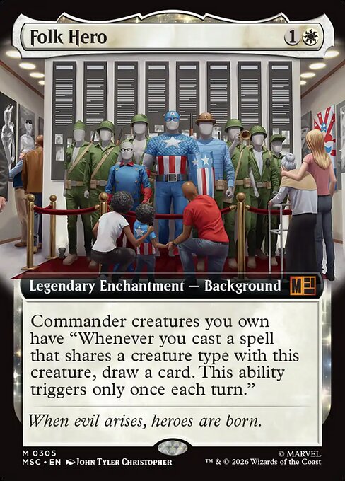 MTG Folk Hero MSC 305 Extended Art Nonfoil