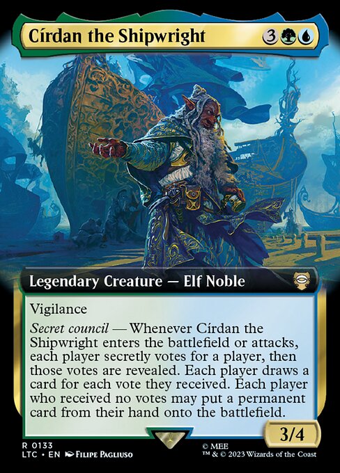 MTG Círdan the Shipwright LTC 133 Extended Art Nonfoil