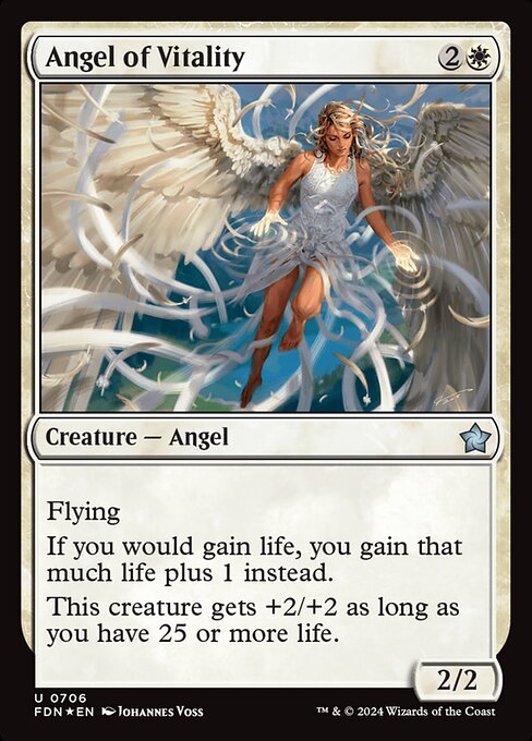 MTG Angel of Vitality FDN 706 Starter Collection Foil