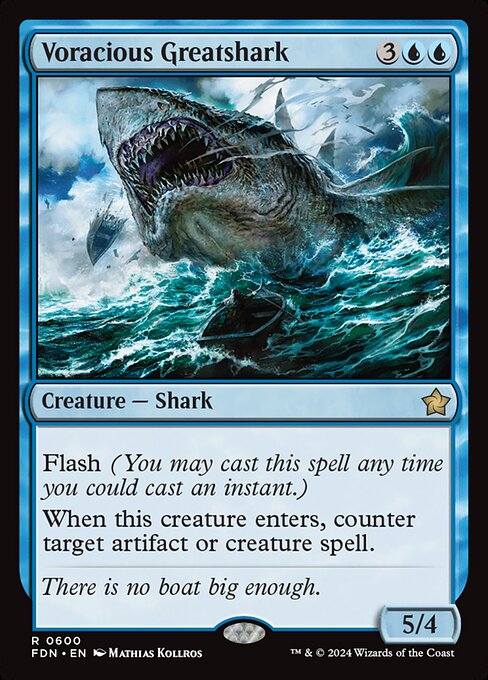 MTG Voracious Greatshark FDN 600 Starter Collection Nonfoil