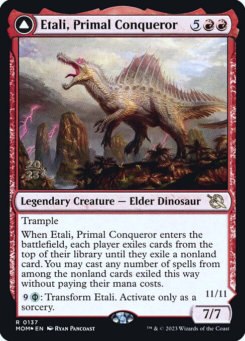 MTG Etali, Primal Conqueror // Etali, Primal Sickness PMOM 137s Prerelease Foil