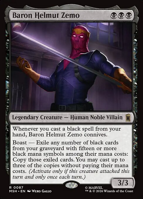 MTG Baron Helmut Zemo MSH 087 Regular Nonfoil