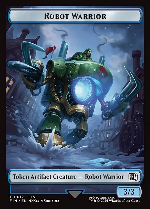 MTG Robot Warrior Token FIN 012 Token Nonfoil