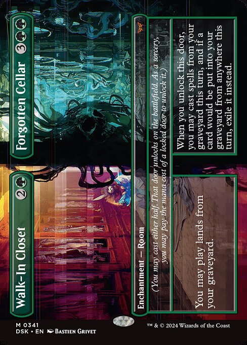MTG Walk-In Closet // Forgotten Cellar DSK 341 Borderless Foil