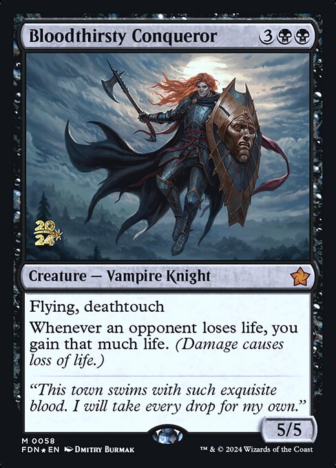 MTG Bloodthirsty Conqueror PFDN 058s Prerelease Foil
