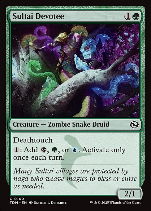 MTG Sultai Devotee TDM 160 Regular Foil