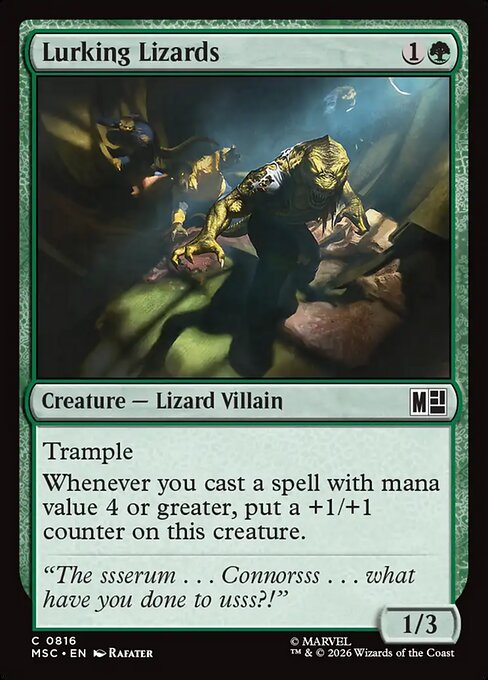 MTG Lurking Lizards MSC 816 Regular Nonfoil