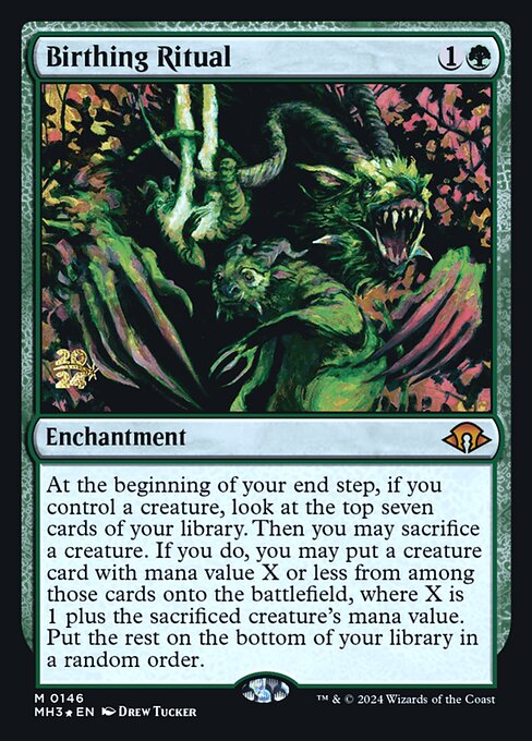 MTG Birthing Ritual PMH3 146s Prerelease Foil