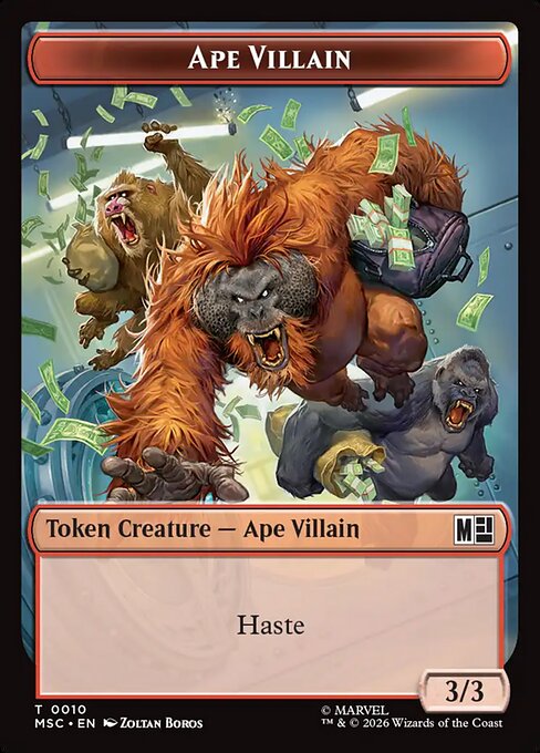 MTG Ape Villain Token MSC 010 Token Foil