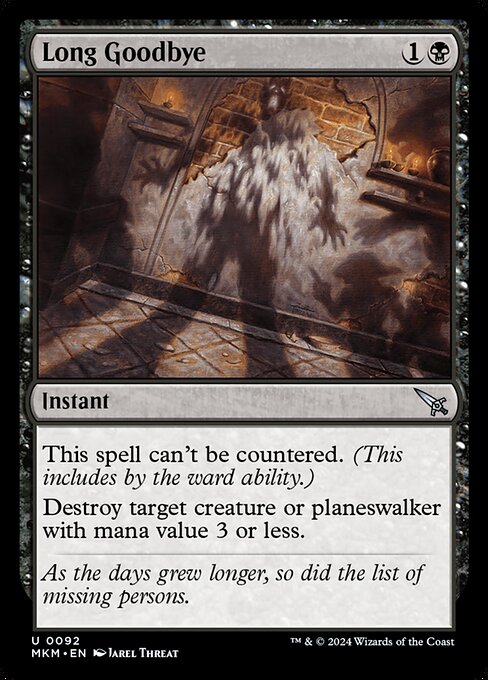 MTG Long Goodbye MKM 092 Regular Foil