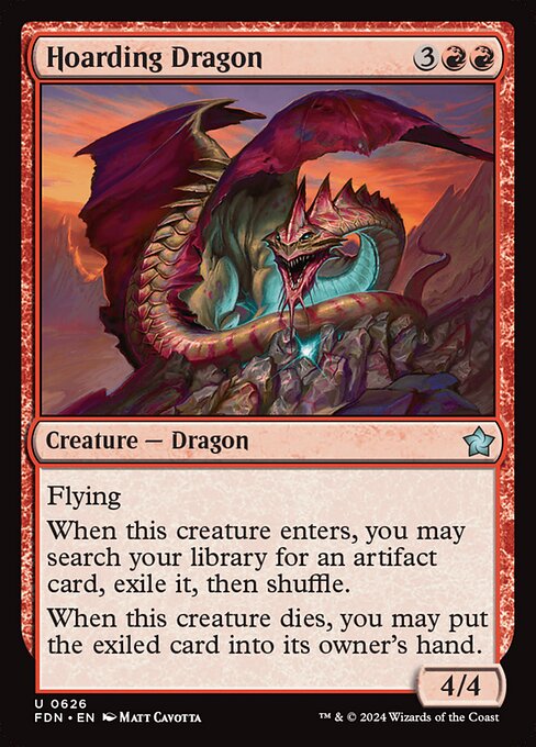 MTG Hoarding Dragon FDN 626 Starter Collection Nonfoil