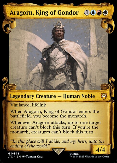 MTG Aragorn, King of Gondor LTC 448 Alternate Art Nonfoil