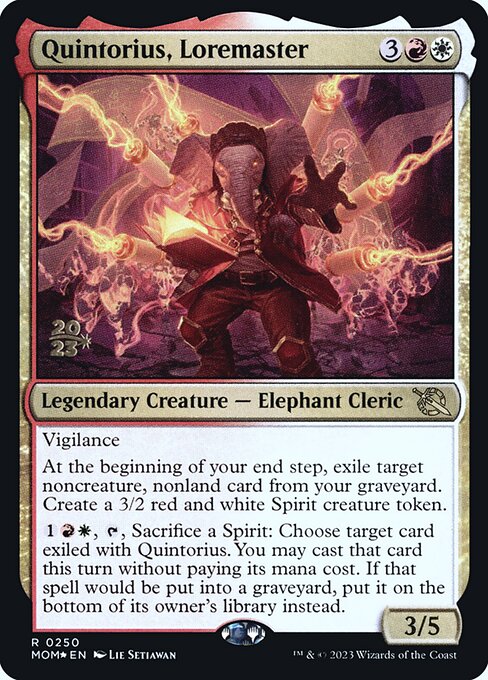 MTG Quintorius, Loremaster PMOM 250s Prerelease Foil