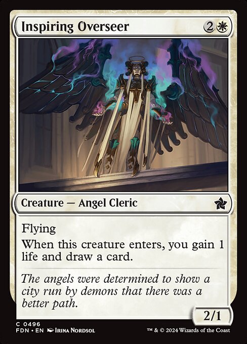 MTG Inspiring Overseer FDN 496 Beginner Box Nonfoil