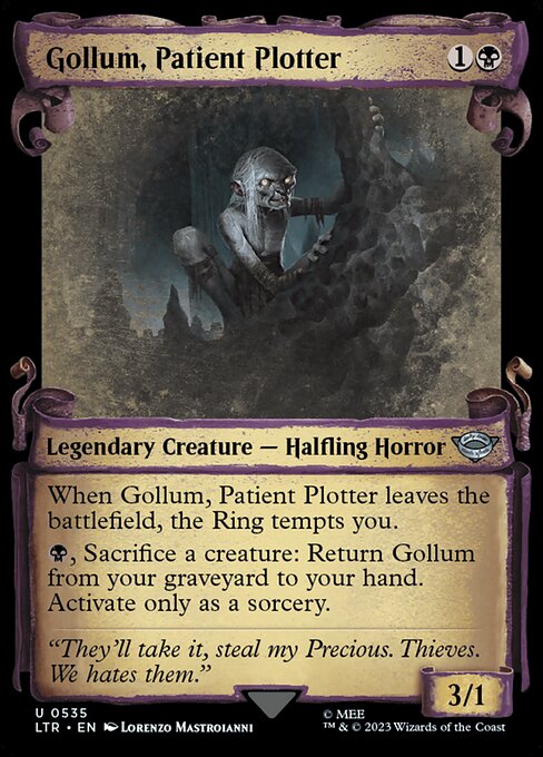 MTG Gollum, Patient Plotter LTR 535 Showcase Scrolls of Middle-earth Nonfoil