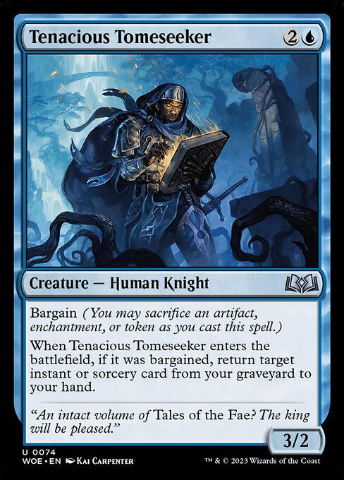 MTG Tenacious Tomeseeker WOE 074 Regular Foil