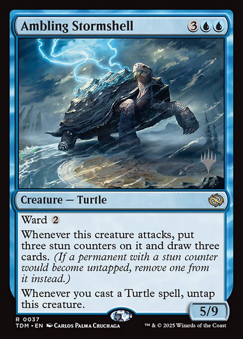 MTG Ambling Stormshell PTDM 037p Promo Pack Foil