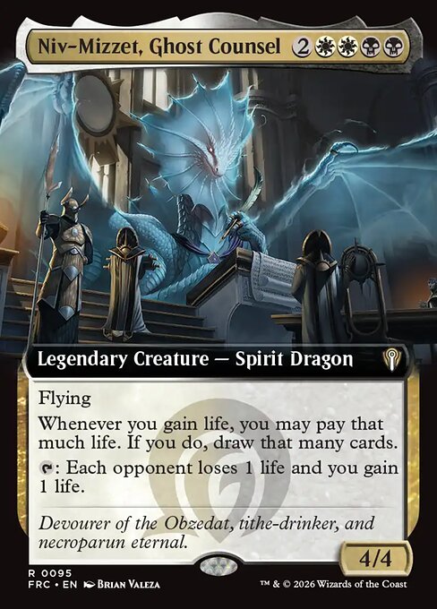 MTG Niv-Mizzet, Ghost Counsel FRC 095 Extended Art Nonfoil front