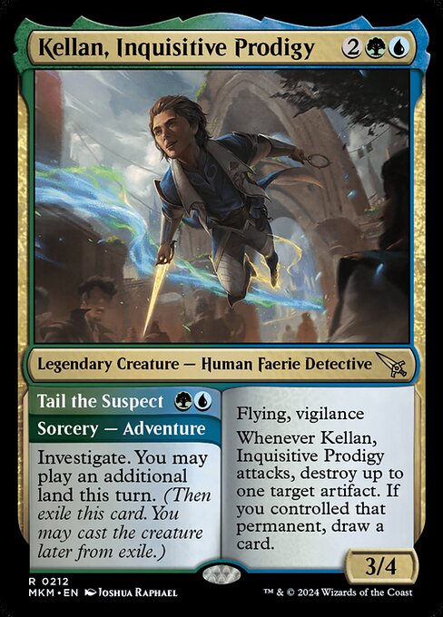 MTG Kellan, Inquisitive Prodigy // Tail the Suspect MKM 212 Regular Foil