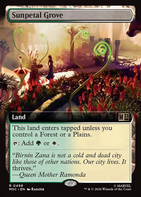 MTG Sunpetal Grove MSC 499 Extended Art Nonfoil