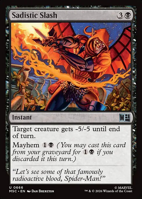MTG Sadistic Slash MSC 666 Regular Nonfoil