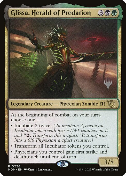 MTG Glissa, Herald of Predation PMOM 226p Promo Pack Foil